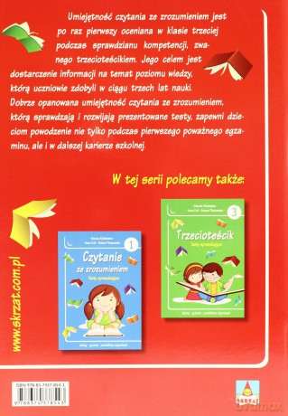 Czytanie ze zrozumieniem. Testy sprawdzające część 2 [KSIĄŻKA]