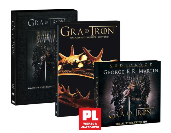 Gra o tron sezon 1+Gra o tron sezon 2+AUDIOBOOK Kolekcja [10DVD]+[4CD-MP3]