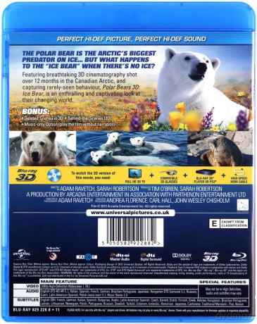 Polar Bears 3D: Ice Bear (Niedźwiedzie Polarne)  [Blu-Ray 3D]