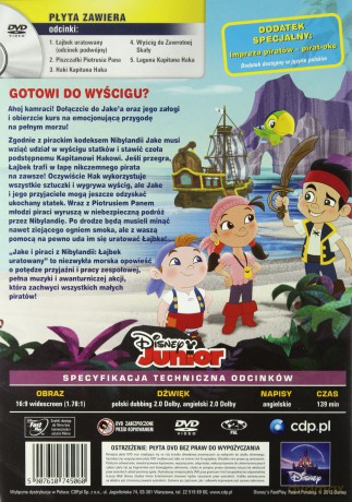 Jake i piraci z Nibylandii: Łajbek uratowany! (Disney Junior) [DVD]