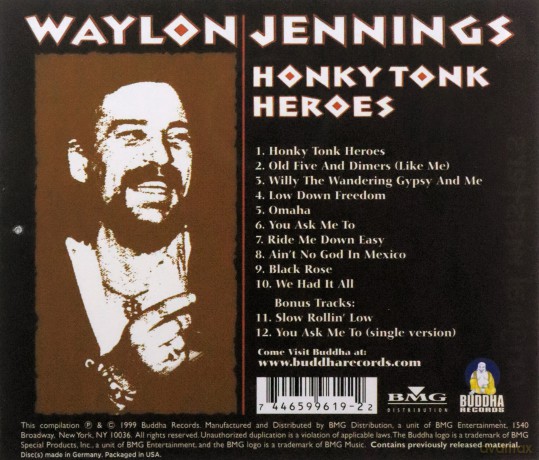 Waylon Jennings: Honky Tonk Heroes [CD]