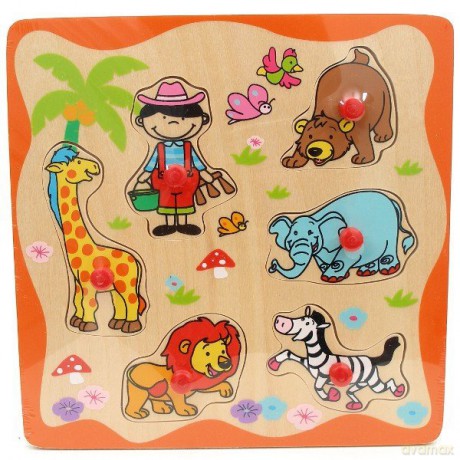 BRIMAREX Drewniane puzzle - zoo ZB-4849 [ZABAWKA]