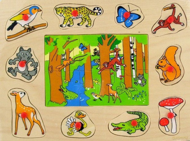 BRIMAREX Drewniane puzzle - Las ZB-2593 [ZABAWKA]