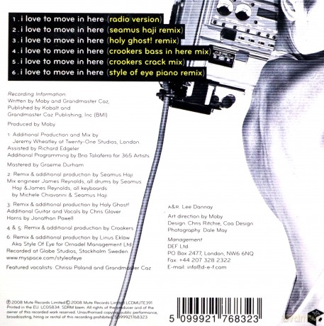 Moby: I Love To Move In Here [CD]