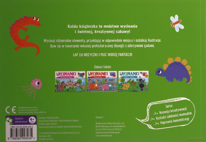 Dinozaury. Wycinanki [KSIĄŻKA]