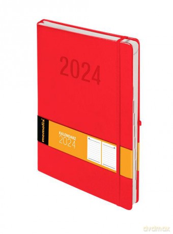 Kalendarz 2024 2024 Memo A4 czerwony [KALENDARZ]