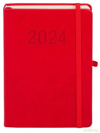 Kalendarz 2024 2024 Memo A4 czerwony [KALENDARZ]