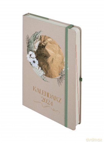 Kalendarz 2024 Botanical Złoty Księzyc2 B6 [KALENDARZ]