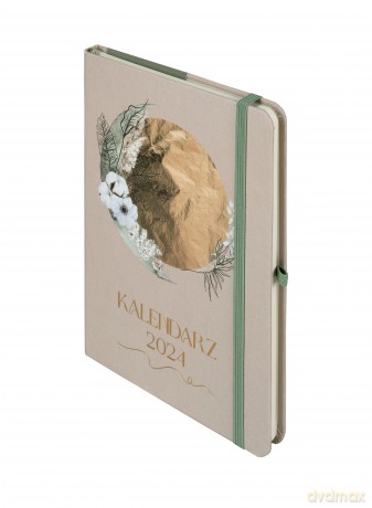 Kalendarz 2024 Botanical Złoty księżyc A5 [KALENDARZ]