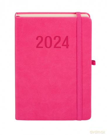 Kalendarz 2024 Memo A4 róż [KALENDARZ]