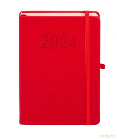 Kalendarz 2024 Memo A5 czerwony [KALENDARZ]