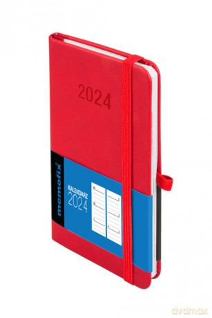 Kalendarz 2024 Memo B6 czerwony [KALENDARZ]