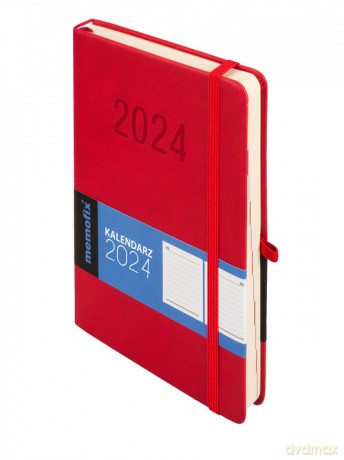 Kalendarz 2024 Memo B6 czerwony [KALENDARZ]