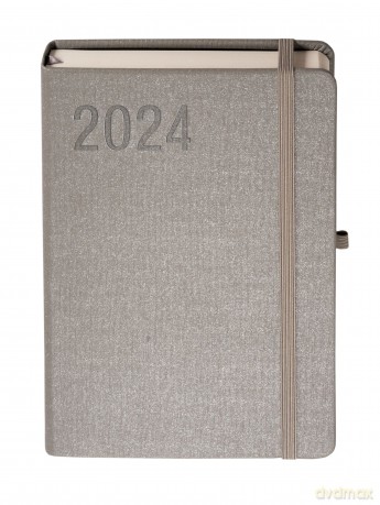 Kalendarz 2024 Sakura A5 srebrny [KALENDARZ]