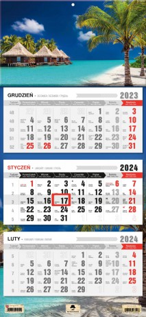 Kalendarz 2024 trójdzielny tropik KT1-V.48 [KALENDARZ]