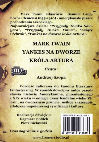 Yankes Na Dworze Króla Artura - Mark Twain [AUDIOBOOK] [CD-MP3]