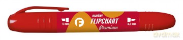 Marker flipchart premium czerwony paczka 12 sztuk