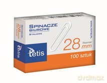 Spinacze biurowe okrągłe 28mm 100 szt paczka 10 sztuk