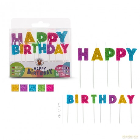 Świeczki Happy Birthday
