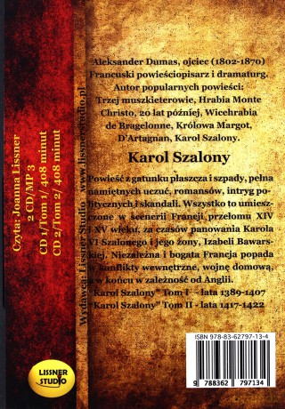 Karol Szalony - Aleksander Dumas [AUDIOBOOK] [2CD-MP3]