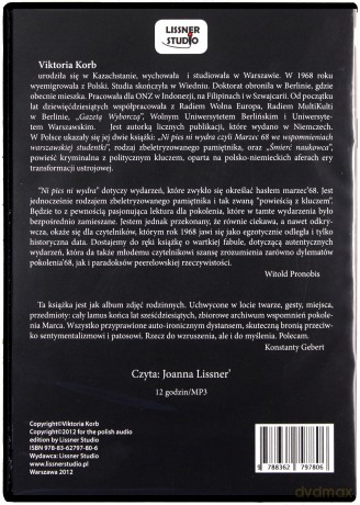 Ni Pies Ni Wydra, Czyli Marzec 68.. - Victoria Korb [AUDIOBOOK] [CD-MP3]
