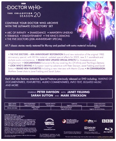 Doctor Who: The Collection Season 20 (Limited Edition) [9xBlu-Ray]