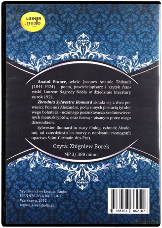 Zbrodnia Sylwestra Bonnard - Anatol France [AUDIOBOOK] [CD]