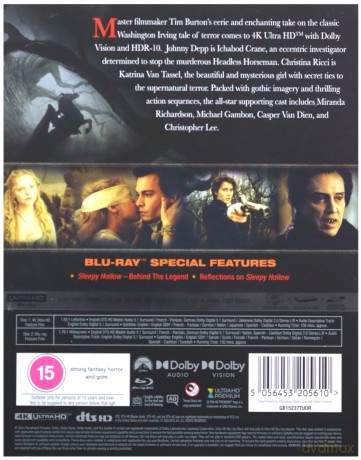 Sleepy Hollow (Jeździec bez głowy) [Blu-Ray 4K]+[Blu-Ray]