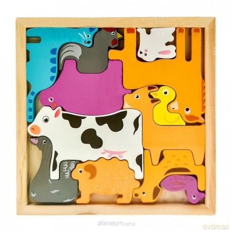 Puzzle drewniane na planszy Farma
