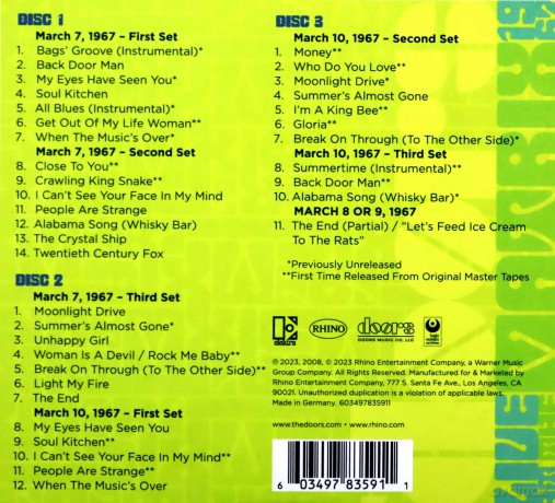 The Doors: Live At The Matrix [3CD]
