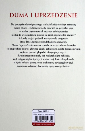 Duma i uprzedzenie  -  Jane Austen [KSIĄŻKA]