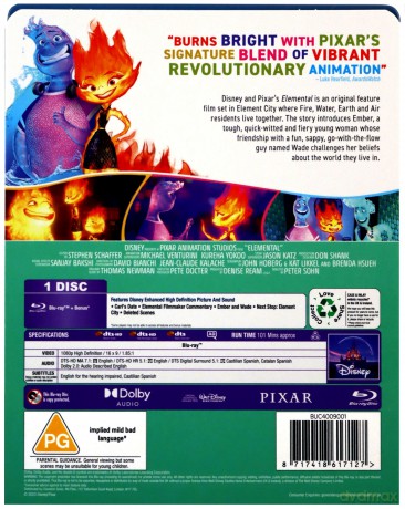 Elemental (steelbook) (Między nami żywiołami) [Blu-Ray]