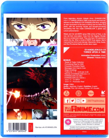 Evangelion 3.0 + 1.11 Thrice Upon A Time (Evangelion: 3.0+1.01 Od-nowa) [Blu-Ray]