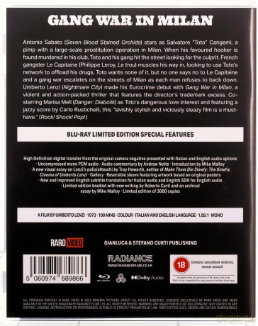 Gang War In Milan (Aka Milano Rovente) (Limited) [Blu-Ray]