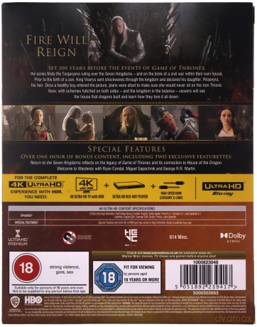 House of The Dragon Season 1 (steelbook) (Ród smoka) [4xBlu-Ray 4K]