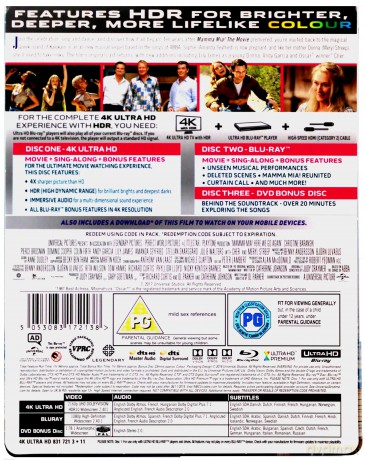 Mamma Mia - Here We Go Again (steelbook) [Blu-Ray 4K]+[Blu-Ray]+[DVD]