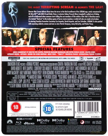 Scream 3 (steelbook) (Krzyk 3) [Blu-Ray 4K]+[Blu-Ray]