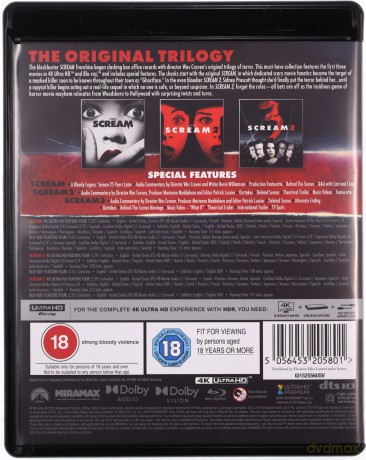 Scream Trilogy - Scream / Scream 2 / Scream 3 (Krzyk) [3xBlu-Ray 4K]+[3xBlu-Ray]