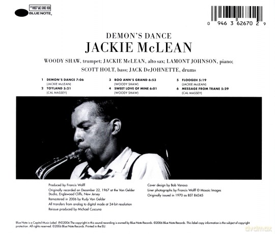 Jackie Mclean: Demon's Dance (RVG) [CD]