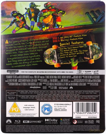 Teenage Mutant Ninja Turtles - Mutant Mayhem (steelbook) (Wojownicze Żółwie Ninja: Zmutowany chaos) [Blu-Ray 4K]+[Blu-Ray]