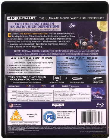The Nightmare Before Christmas (Miasteczko Halloween) [Blu-Ray 4K]+[Blu-Ray]