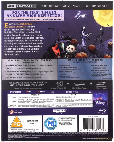 The Nightmare Before Christmas (Miasteczko Halloween) [Blu-Ray 4K]+[Blu-Ray]