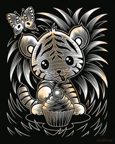 Artfoil Gold Kawaii Tiger 1621