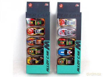 Auta sportowe metal 5szt mix