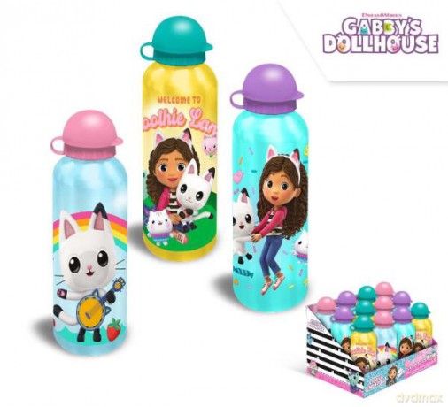 Bidon aluminiowy 500ml Koci Domek Gabi. Gabby's Dollhouse 3 wzory GD00009 Kids Euroswan mix