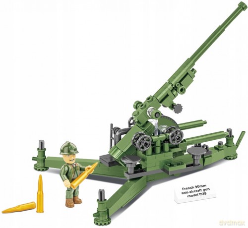 COBI 2294 Historical Collection WWII Francuskie działo przeciwlotnicze Canon de 90 mm Modele 1939 217 klocków [KLOCKI]