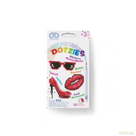 Diamond Dotz Kiss 3pak Naklejki Diamentowa mozaika DTZ12021