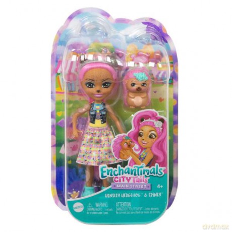 Enchantimals Lalka Hensley Hedgehog Jeż + figurka Spiney HKN13