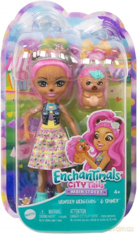 Enchantimals Lalka Hensley Hedgehog Jeż + figurka Spiney HKN13