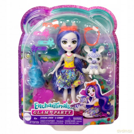 Enchantimals Lalka Zebra deluxe HNV28